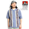 BEN DAVIS STRIPE KNIT ZIP SHIRTS I-23580038画像