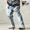GLIMCLAP Relax silhouette & drawing-like printed design denim pants 14-060-GLS-CD画像