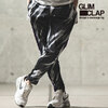 GLIMCLAP Jersey fabric patterned pants-monochrome geometric pattern & side line design- 14-037-GLS-CD画像