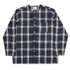 Workers Sleeping Open Front Shirt Navy Plaid画像