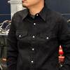 FULLCOUNT Black Black Denim Western Shirt 4894BKBK画像
