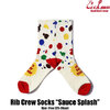 COOKMAN Rib Crew Socks Sauce Splash 233-31961画像