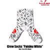 COOKMAN Crew Socks Paisley White 233-31959画像
