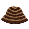 STUSSY Swirl Knit Bucket Hat BROWN画像