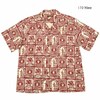 SUN SURF COTTON HERRINGBONE OPEN SHIRT "HAWAIIAN STAMP" SS39096画像