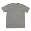 PLAY COMME des GARCONS MENS GOLD HEART ONE POINT TEE GRAYxGOLD画像