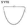 S'YTE Frost Onyx Gold Brass Beads Necklace Bless BLACK画像