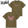X-girl GLITTER BUTTERFLY LOGO S/S TEE 105232011014画像