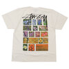 STUSSY FLOWER GRID PIGMENT DYED TEE NATURAL画像
