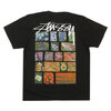 STUSSY FLOWER GRID PIGMENT DYED TEE BLACK画像