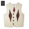 Ortega's REGULAR FRONT WOVEN VEST natural/画像