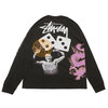 STUSSY STRIKE PIG DYED LS TEE BLACK画像