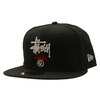 STUSSY COPYRIGHT CROWN NEW ERA CAP BLACK画像