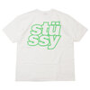 STUSSY STACKED TEE WHITE画像