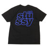 STUSSY STACKED TEE BLACK画像