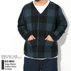 BIG MIKE Heavy Flannel Dk.Blue Check Cardigan 102336121画像