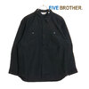 FIVE BROTHER WORK SHIRTS BACK SATIN BLACK 152363画像