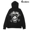 STUSSY SKULL & BONES HOODIE PIGMENT DYED画像