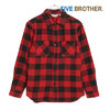FIVE BROTHER HEAVY FLANNEL WORK SHIRTS RED 152161画像