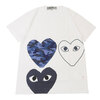PLAY COMME des GARCONS MENS CAMO THREE HEART TEE画像