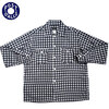 POST OVERALLS #1208-FBN New Shirt : flannel block check navy画像