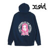 X-girl CIRCLE BACKGROUND FACE SWEAT HOODIE 105234012009画像