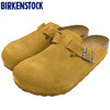 BIRKENSTOCK BOSTON EMBOSSED SUEDE Corduroy Cork Brown REGULAR 1025647画像