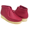 Clarks WOMENS WALLABEE BOOT BERRY LEATHER 26173235画像