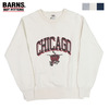 BARNS フラットシーマー クルーネック スウェット COZUN PT GUSSET CREW プリントトレーナー CHICAGO BR-23380画像