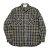 SUGAR CANE FICTION ROMANCE 7.1oz. INDIGO CHECK WORK SHIRT SC29183画像