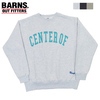 BARNS フラットシーマー クルーネック スウェット アスレチッククルースウェット プリントトレーナー CENTER OF BR-24101画像