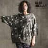 GLIMCLAP Botanical pattern double Jacquard short sleeve sweater 16-006-GLS-CE画像