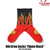COOKMAN Rib Crew Socks Flame Black 233-34946画像