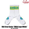COOKMAN Rib Crew Socks CMLA logo White 233-34947画像