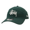 STUSSY NEW ERA 9TWENTY BASIC STRAPBACK DARK GREEN画像