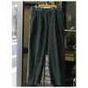 INTERIM WIDE COTTON CORDUROY 2-TUCK STRAIGHT SLACKS IT24S101画像