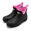 HUNTER womens play chelsea neoprene boot black/highlighter-pink WFS3020RMA-BHK画像