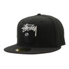 STUSSY NEW ERA 59FIFTY 8 BALL STOCK BLACK画像
