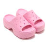 crocs Stomp Slide Pink Tweed 209346-6WY画像