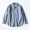 POST OVERALLS #1211-DSC The POST : dobby stripe chambray indigo画像