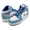 NIKE AIR JORDAN 1 MID SE (GS) french blue/fire red-white DR6235-401画像