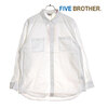 FIVE BROTHER WORK SHIRTS (WIDE) WHITE 152463S画像