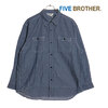 FIVE BROTHER WORK SHIRTS (WIDE) BLUE 152463S画像