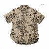 衣櫻 Lot. SA-1609 二重織ジャガードガーゼ素材 半袖レギュラーカラーシャツ - 黒桜 - SA1609画像