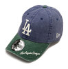 NEW ERA 9THIRTY MLB Visor Logo ロサンゼルス・ドジャース ダークブルー ダークグリーンバイザー 14109771画像