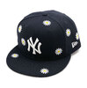 NEW ERA 59FIFTY Flower Embroidery ニューヨーク・ヤンキース ネイビー 14109889画像