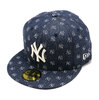 NEW ERA 59FIFTY MLB Jacquard ニューヨーク・ヤンキース ネイビー × クローム 14109887画像