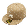 NEW ERA 59FIFTY MLB Jacquard ロサンゼルス・ドジャース カーキ × クローム 14109903画像