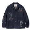SUGAR CANE FICTION ROMANCE 11oz. BLUE DENIM 1920's CARTOON WORK COAT SC15505画像
