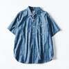 POST OVERALLS 3219S-CC New Basic Pullover Shirt S/S : classic chambray indigo画像